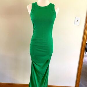 Michael Stars Wren Ribbed Midi Dress with Ruching